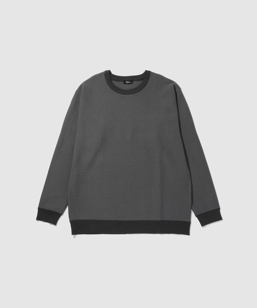 Mac-House(マックハウス)の「REALSTANDARD ボーダーニットクルーネック(ニット/セーター・メンズ・ブラック/ネイビー/グレー・XL/L/M)」の13枚目の写真