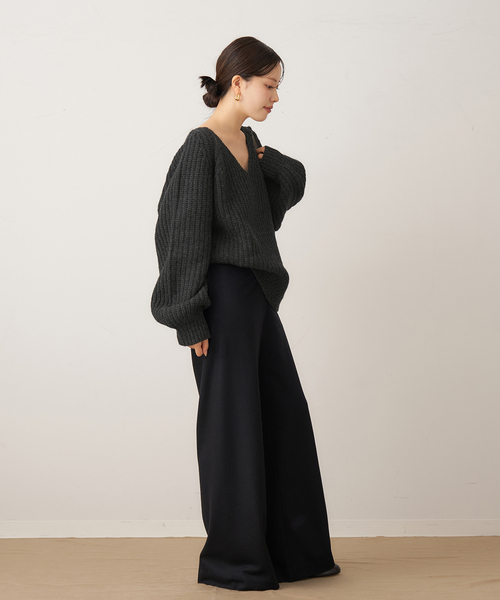 plage（プラージュ）の「yak mix loose ニット（ニット/セーター・レディース・サックスブルー/チャコールグレー/キャメル・FREE）」の14枚目の写真