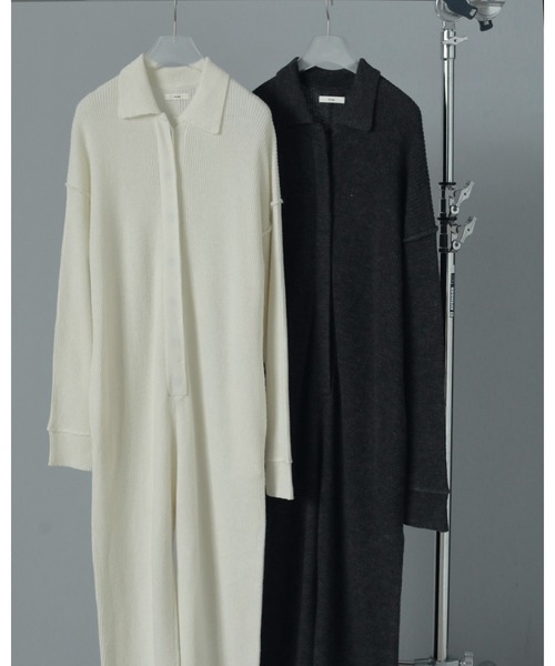 anuke（アンヌーク）の「Knit Easy Combinaison（つなぎ