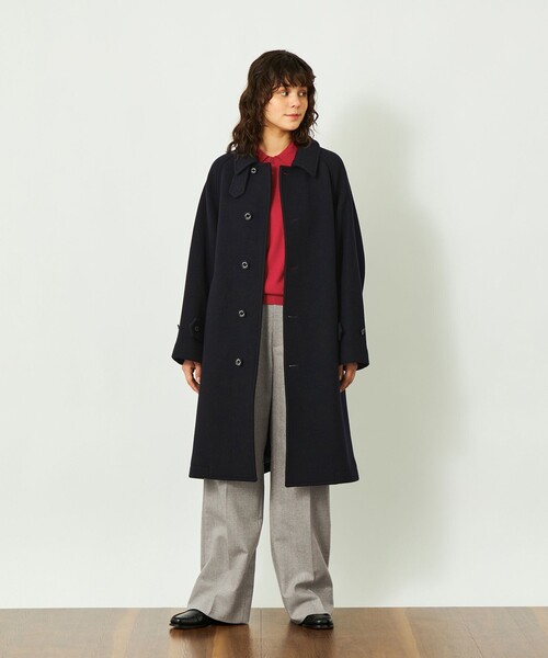 MACKINTOSH PHILOSOPHY（ﾏｯｷﾝﾄｯｼｭ ﾌｨﾛｿﾌｨｰ）の「GREY LABEL 【COSWAY(コズウェイ)】（ステンカラーコート・レディース・ダークネイビー/ブラウン系その他4・2/6）」の3枚目の写真