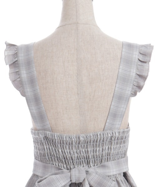 axes femme(アクシーズファム)の「チェック柄編上ジャンスカ(ジャンパースカート・レディース・ネイビー/ダークブラウン/ラベンダー・FREE)」の18枚目の写真