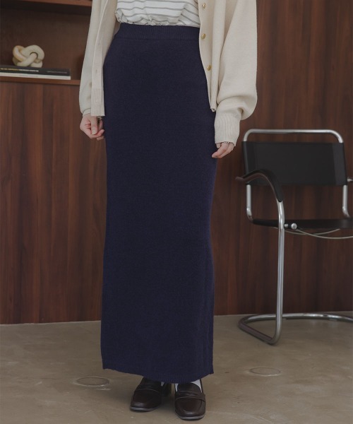 slattgir（スラットジール）の「高身長　ニットスカート（セットアップ対応）（トールサイズ）Essenave（スカート・レディース・グレー/ブラウン/ネイビー・TM/TL/TLL/T3L/T4L/T5L）」の20枚目の写真