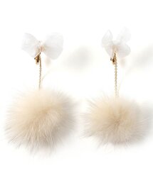 algy | チュールリボンファーイヤリング(イヤリング)