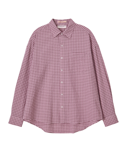 BITTER CELLS（ビターセルズ）の「サラチェックシャツ-ピンク（シャツ/ブラウス・レディース・その他・1(S)/2(L)）」の2枚目の写真