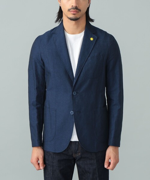 GIANNETTO(ジャンネット)の「【別注】GIANNETTO / コットンリネン ネイビージャケット(その他アウター・メンズ・インディゴブルー・44/46/50/52/48)」の6枚目の写真