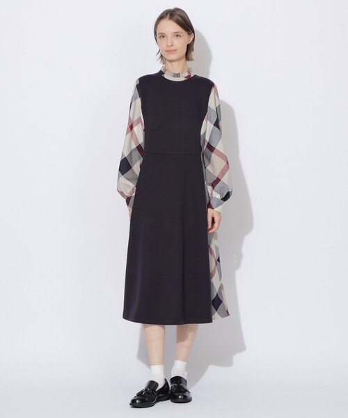 新品未使用◇クレストブリッジ　モックロディーシルケットワンピース　36 新品未使用◇クレストブリッジ モックロディーシルケットワンピース 36