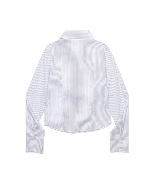 MOAA（モア）の「Stripe Gather Shirt (WHITE)（シャツ/ブラウス・レディース・その他・SMALL/MEDIUM）」の3枚目の写真