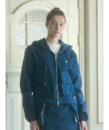 SALT AND CHOCOLATE（ソルトアンドチョコレート）の「Outpocket nylon hood zip-up navy 4W241Y001（パーカー）」