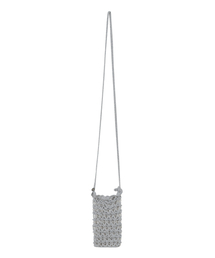 Beaded Handmade Knitted Bag [Silver]
