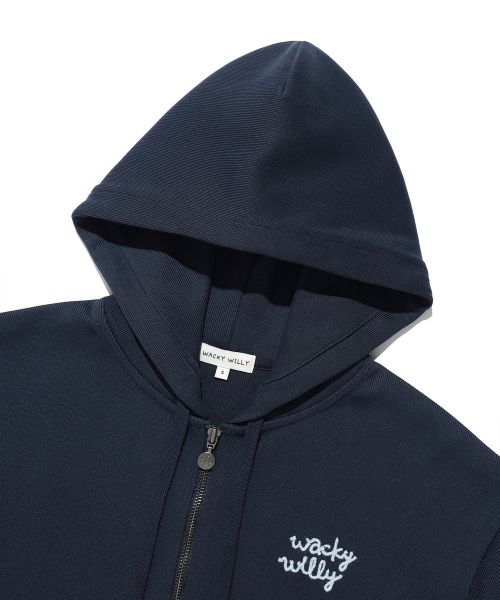 Wacky WiLLy(ワッキーウィリー)の「ウィメンズニットライククロップフードジップアップダークネイビー(パーカー・レディース・その他・SMALL/MEDIUM/LARGE)」の4枚目の写真