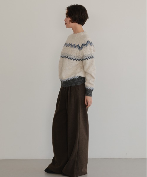 attiree(アティレー)の「微起毛ワイドパンツ(スラックス・レディース・ブラウン/チャコールグレー・MEDIUM/LARGE)」の21枚目の写真