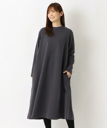 裏起毛ハイネックワンピース