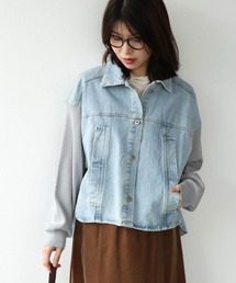 Jines（ジネス）の「ニットドッキングデニムジャケット（デニムジャケット）」