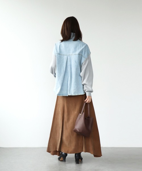 ニットドッキングデニムジャケット（デニムジャケット）｜Jines