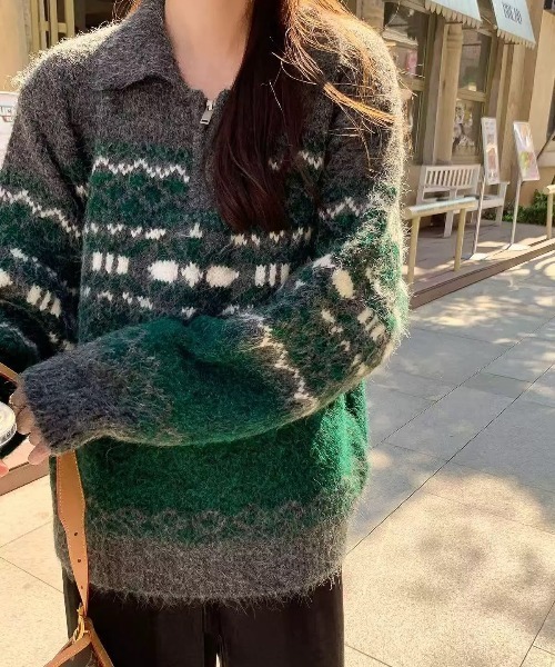 【希少品】ピンクハウス ノルディック柄 緑色 長袖ニット 希少品】ピンクハウス ノルディック柄 緑色 長袖ニット 希少品】ピンク