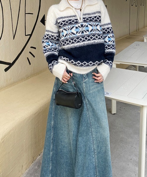 DOLCE&GABBANA トップス デニムニット 超美品 今秋のトレンドトップス