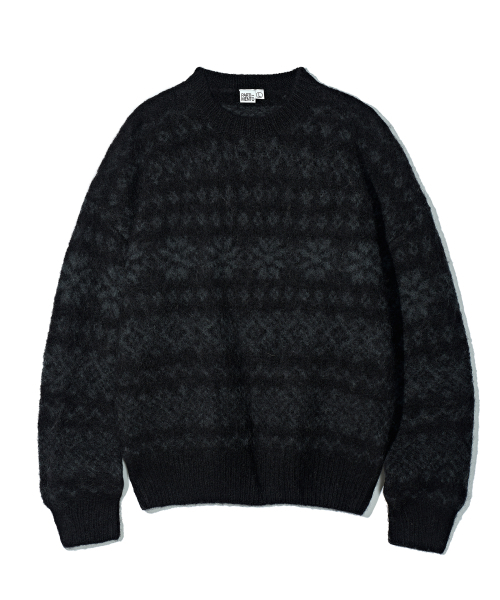 100% Wool Nordick knit — чёрный
