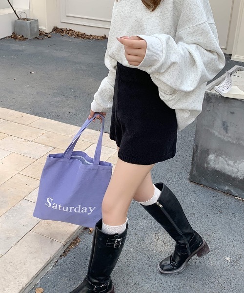 Riff(リフ)の「ニットショートパンツ(その他パンツ・レディース・グレー/ブラック・FREE)」の9枚目の写真