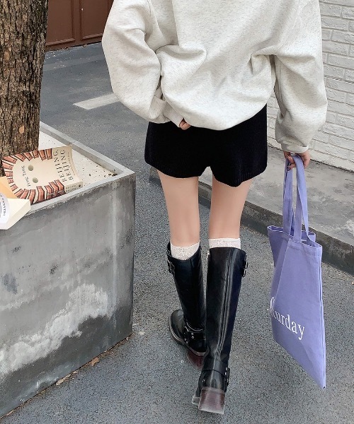Riff(リフ)の「ニットショートパンツ(その他パンツ・レディース・グレー/ブラック・FREE)」の10枚目の写真