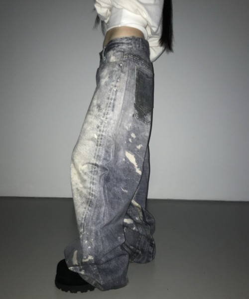 THEAIRTOWN(ジエアタウン)の「digital printing denim pt(デニムパンツ・レディース・ブルー・SMALL/MEDIUM)」の5枚目の写真