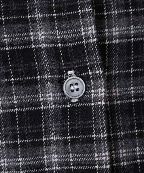 A.N.L（エーエヌエル　レーベル）の「A.N.Lタータンチェックネルシャツワンピース（シャツワンピース・レディース・ブラック/グリーン・38）」の18枚目の写真