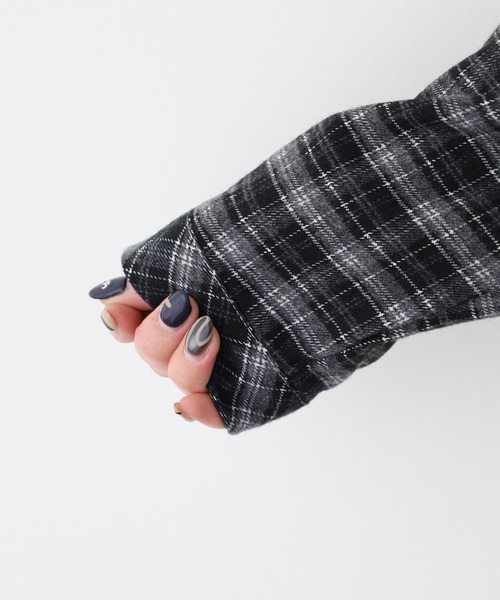 A.N.L（エーエヌエル　レーベル）の「A.N.Lタータンチェックネルシャツワンピース（シャツワンピース・レディース・ブラック/グリーン・38）」の19枚目の写真