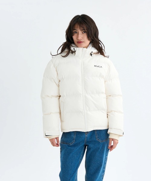 RVCA Lサイズ BALANCE JACKET ホワイト セール】RVCA レディース BALANCE PUFFER HD JACKET ジャケット 【2025