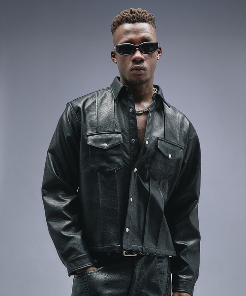 ANDER HUNK（アンダーハンク）の「【 2size 】W-Pocket Metal Button Shirt  / Wポケットメタルボタンシャツ（シャツ/ブラウス・メンズ・ブラック・LARGE/MEDIUM）」の2枚目の写真