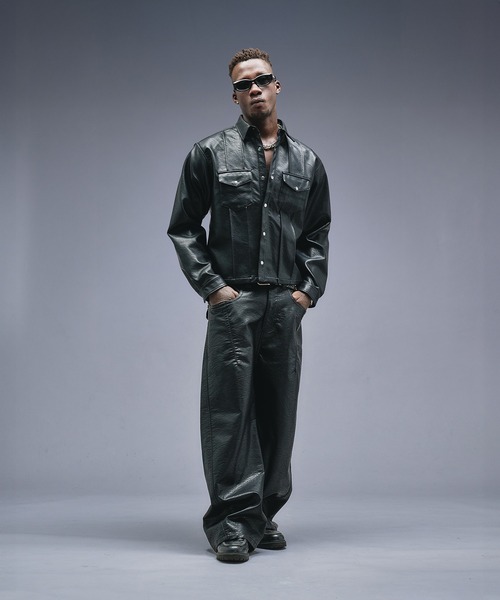 ANDER HUNK（アンダーハンク）の「【 2size 】W-Pocket Metal Button Shirt  / Wポケットメタルボタンシャツ（シャツ/ブラウス・メンズ・ブラック・LARGE/MEDIUM）」の16枚目の写真