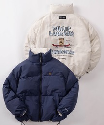 Philip Lumbang（フィリップランバン）の「【75】【Philip Lumbang/フィリップ・ランバン】リバーシブル グラフィックデザイン スタンドカラー 中綿 パファージャケット/ワンポイント刺繍/ドローコード/2025AW新ブランド（ダウンジャケット/コート）」