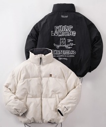 Philip Lumbang（フィリップランバン）の「【75】【Philip Lumbang/フィリップ・ランバン】リバーシブル グラフィックデザイン スタンドカラー 中綿 パファージャケット/ワンポイント刺繍/ドローコード/2025AW新ブランド（ダウンジャケット/コート・メンズ）」