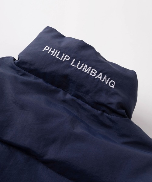 Philip Lumbang(フィリップランバン)の「【75】【Philip Lumbang/フィリップ・ランバン】リバーシブル グラフィックデザイン スタンドカラー 中綿 パファージャケット/ワンポイント刺繍/ドローコード/2025AW新ブランド(ダウンジャケット/コート・メンズ・オフホワイト/ブラック/カーキ/ネイビー・M/L/XL)」の20枚目の写真