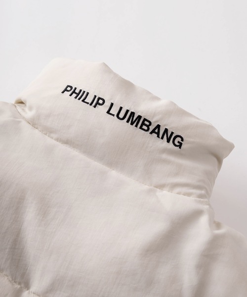Philip Lumbang(フィリップランバン)の「【75】【Philip Lumbang/フィリップ・ランバン】リバーシブル グラフィックデザイン スタンドカラー 中綿 パファージャケット/ワンポイント刺繍/ドローコード/2025AW新ブランド(ダウンジャケット/コート・メンズ・オフホワイト/ブラック/カーキ/ネイビー・M/L/XL)」の21枚目の写真
