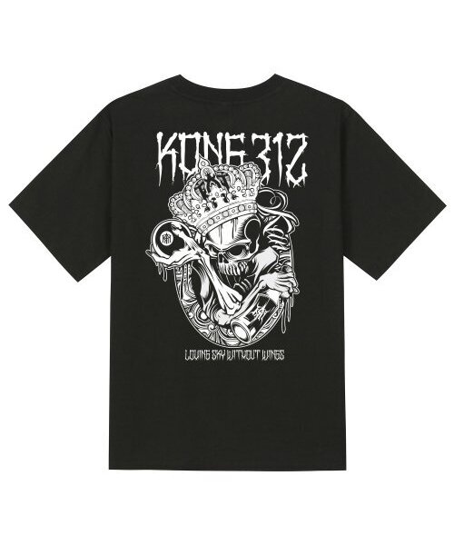 KAN6312(カン6312)の「KTB0097 キングスカル 半袖Tシャツ - ブラック(Tシャツ/カットソー・メンズ・その他・LARGE/MEDIUM/SMALL/X-LARGE)」の1枚目の写真