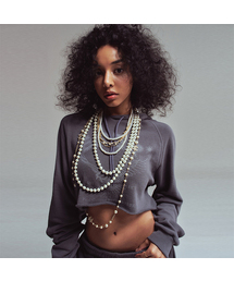 ERER（エルエル）の「イーグルプリントクロップパーカー チャコール（パーカー）」