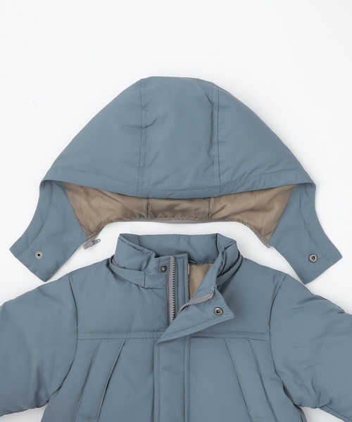 petit main（プティマイン）の「【リンク/撥水加工】モンスターダウンジャケット（ダウンジャケット/コート・キッズ・ネイビー/ブルーグリーン/ライトベージュ・110cm/90cm/100cm/80ｃｍ/130cm/120cm）」の11枚目の写真