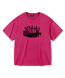 GRANDIOSITY（グランディオシティ）の「レトロソウルグラフィックオーバーサイズ半袖Tシャツ（ピンク）（Tシャツ/カットソー）」