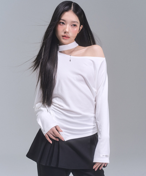 ZEROPLANET（ゼロプラネット）の「アイリン アンバランスボタントップ [ホワイト]（Tシャツ/カットソー・レディース・ホワイト・FREE）」の2枚目の写真