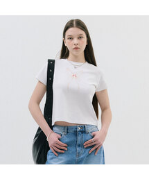 リボンバタフライTシャツ_ホワイト