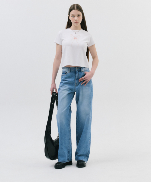 DAMISH（ダミシュ）の「リボンバタフライTシャツ_ホワイト（Tシャツ/カットソー・レディース・ホワイト・SMALL/MEDIUM）」の2枚目の写真