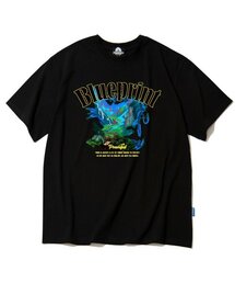 ブループリントグラフィックTシャツ - ブラック