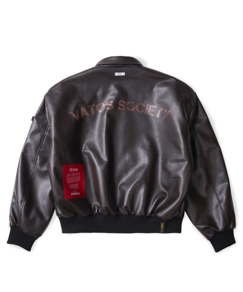 STIGMA(スティグマ)の「A-2 OVERSIZED CROP FAUX LEATHER JACKET(ライダースジャケット・メンズ・その他・MEDIUM/LARGE/X-LARGE)」の2枚目の写真