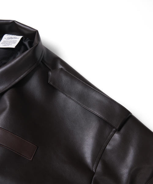 STIGMA(スティグマ)の「A-2 OVERSIZED CROP FAUX LEATHER JACKET(ライダースジャケット・メンズ・その他・MEDIUM/LARGE/X-LARGE)」の4枚目の写真