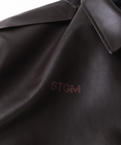 STIGMA(スティグマ)の「A-2 OVERSIZED CROP FAUX LEATHER JACKET(ライダースジャケット・メンズ・その他・MEDIUM/LARGE/X-LARGE)」の5枚目の写真