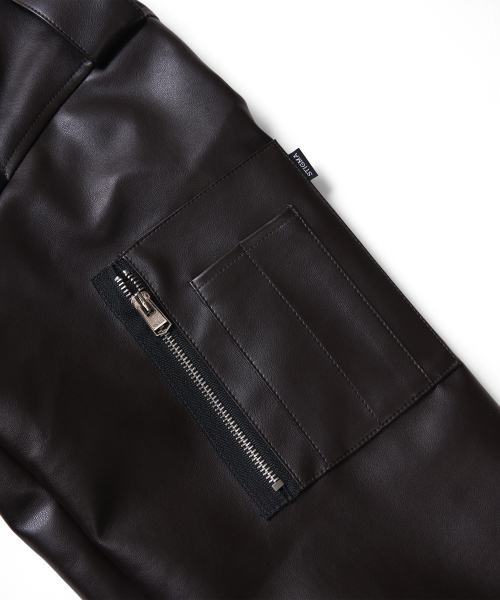 STIGMA(スティグマ)の「A-2 OVERSIZED CROP FAUX LEATHER JACKET(ライダースジャケット・メンズ・その他・MEDIUM/LARGE/X-LARGE)」の10枚目の写真