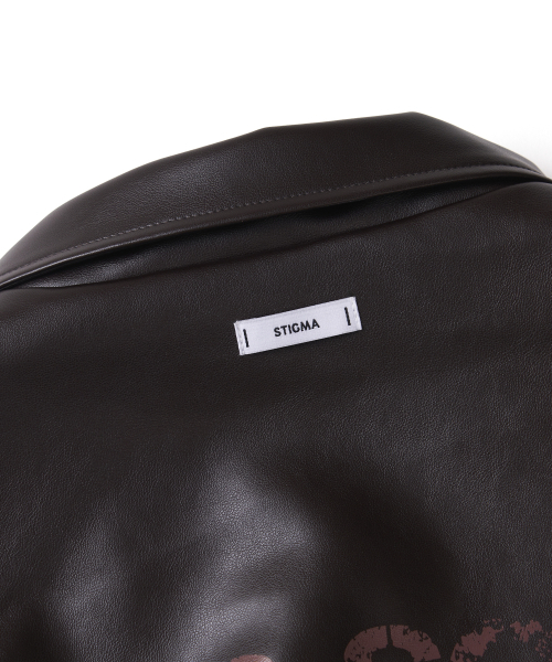 STIGMA(スティグマ)の「A-2 OVERSIZED CROP FAUX LEATHER JACKET(ライダースジャケット・メンズ・その他・MEDIUM/LARGE/X-LARGE)」の12枚目の写真
