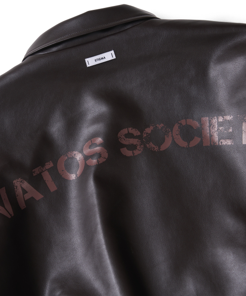 STIGMA(スティグマ)の「A-2 OVERSIZED CROP FAUX LEATHER JACKET(ライダースジャケット・メンズ・その他・MEDIUM/LARGE/X-LARGE)」の13枚目の写真