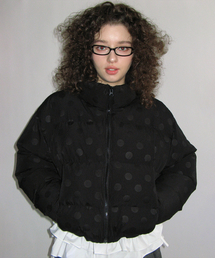 CRANK（クランク）の「ドットパディングプファージャケット_ブラック（ダウンジャケット/コート）」