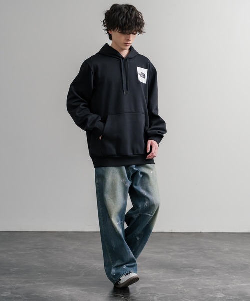 THE NORTH FACE（ザノースフェイス）の「THE NORTH FACE ザ・ノースフェイス FINE HOODIE/裏起毛ロゴワンポイントプルオーバーパーカー（パーカー・メンズ・ブラック/グレイッシュベージュ/グレー・XL/L/M）」の8枚目の写真