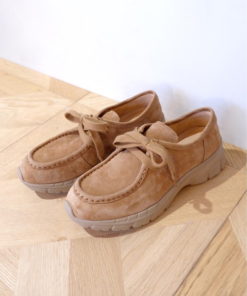 MODE KAORI(モードカオリ)の「【本革】スニーカーミックスモカシンシューズ/62105(モカシン/デッキシューズ・レディース・ブラック/ベージュ/キャメル/ダークブラウン・23.5cm/23cm/24.5cm/24cm/22.5cm)」の11枚目の写真